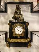 Francia Bronz Szobros Kandallóóra