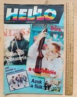 Azok a Fiúk poszter | Helllo magazin 1991/10 | Szinetár Dóra, Omen, Pa-Dö-Dő, Kentaur, Exotic, Edda