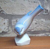 Kézzel festett régi Zsolnay madár figura