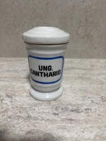 Antik patikai porcelán tégely – UNG. CANTHARID.