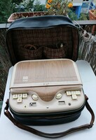 VIDEÓ! RITKA RFT KB100 KELETNÉMET SZALAGOS, ORSÓS MAGNÓ, 1959, régi retro vintage.