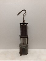 Antik bányász szerszám vájár karbid lámpa szép állapotban bányászlámpa 308 5721