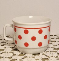 Zsolnay piros pöttyös bögre