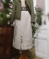 Hollóházi Linen-Cotton Tyrolean Skirt, Organic Bavarian Costume