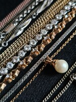 Arany ezüst színű bizsu karkötők nyaklánc csomag