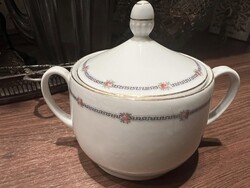Cukortartó, porcelán gyönyörű rózsagirlanddal ,Bavaria