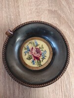 Vörösréz gobelines hamutartó
