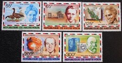 KS939 / Felső- Volta 1977 Nobel-díjasok bélyegsor postatiszta