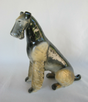 Hollóházi porcelán terrier kutya