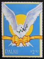 KS346 / Palau-szigetek 1991 Sivatagi vihar hadművelet - békegalamb bélyeg postatiszta