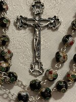 Rekeszzománc cloisonne, rózsafüzér Álomszép értékes darab.