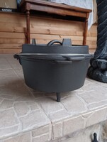 Öntöttvas Dutch Oven Holland Grill  bogrács lábas öntöttvas edény tűzrakó tűztál hoz