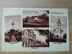 Erdély, Érmihályfalva, osztott lap,Országzászló, Kastély, Utcarészlet,Weinstock kiadás, postatiszta