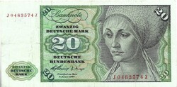 20 márka 1960 NSZK Németország