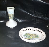 Hajdúszoboszlói emlékek, egy kis váza és fonot szélű tálka