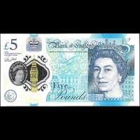 Anglia 5 Pounds 2015 P-394 Polymer QE II UNC