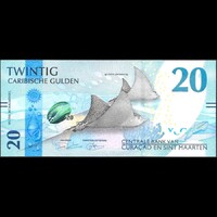 Curacao & Sint Martin 20 Caribbean Guilder 2025 P-2 UNC
