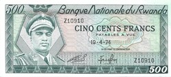500 frank francs 1974 Ruanda Rwanda UNC Ritka