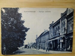 Erdély, Gyulafehérvár, Európa szálló, Weisz Bernát kiadás, bélyegezve 1917