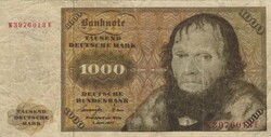 1000 márka 1977 NSZK Németország Korabeli jó minőségű hamisítvány Ritka