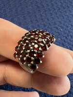 Vintage gránát köves ezüst gyűrű