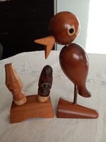 Bird-shaped bottle stoppers with cork puller made of wood, for stylish wine drinking!
