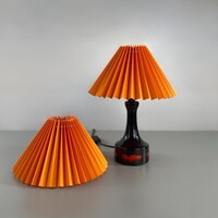 Magyarszombatfai retro kerámia asztali lámpapár – magyar mid-century design-691