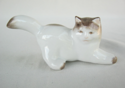 Zsolnay porcelán macska cica