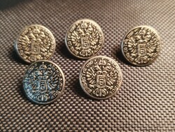 Vintage gomb A W S jelzéssel -  5 db