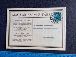 D209718  Levlap  MAGYAR SZEMLE  - 1935 Bethlen István folyóirata  -Celldömölk - Polgári Fiúiskola