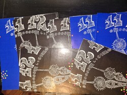 1969-1969, a Régi Országház vendéglő sziveszteri menükártyái, étel-italjegyekkel, ritka