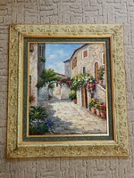 László Attila - Mediterrán táj - Festmény - Zsűrizett Czinege Zsolt galéria