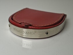 RENATO ANGI velencei patkó alakú piros bőr pénztárca