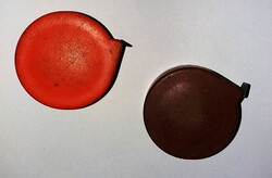 1960'S -MAGYAR KISIPARI -TRAFIKÁRU BAZÁROS ACÉLSZALAGOS PLASZTIK BURKOLATÚ mérőszalagok, 1m EGYBE