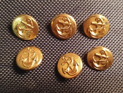 Tengerész gomb horgonnyal -  12 db