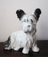HIBÁTLAN, NÉMET PORCELÁN TERRIER KUTYA FIGURA