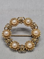 14 K arany bross gyöngyökkel 8,55 g