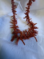 Régi,korall nyaklánc,