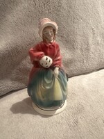 Mosolygós kislány katzhutte német porcelan figura
