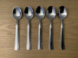 Retro ezüst színű  kávés kanál 5 db