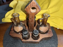 Asztali étkezési tartó készlet ,ecet , só stb.