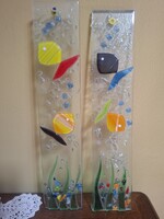 Kézműves üveg fali dísz