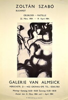 ANGYALFÖLDI SZABÓ ZOLTÁN KIÁLLÍTÁSI PLAKÁT 1984 ! + ALÁÍRT NYOMTATOTT PORTRÉ