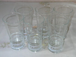 CAMPARI üveg pohár ( 6 db. )