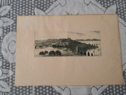 Csurgói Máté Lajos Tihany rézkarc