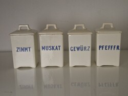 Antik fajansz fűszertartó készlet 4 darab