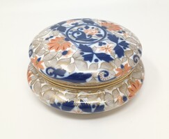 Oepiag Royal Imari mintájú, aranyozott porcelán bonbonier KE