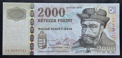 Ritka! 2000 forint 1998 CE, VF+.