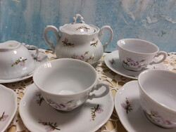 Zsolnay lila barackvirágos porcelán kávés készlet, kiegészítésre