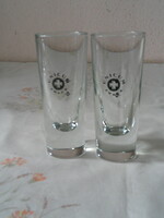 UNICUM vastag falú, mércés üveg pohár ( 2 db. )